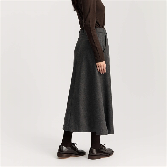 Aiayu Stella Skirt Fine Wool, Dark Grey